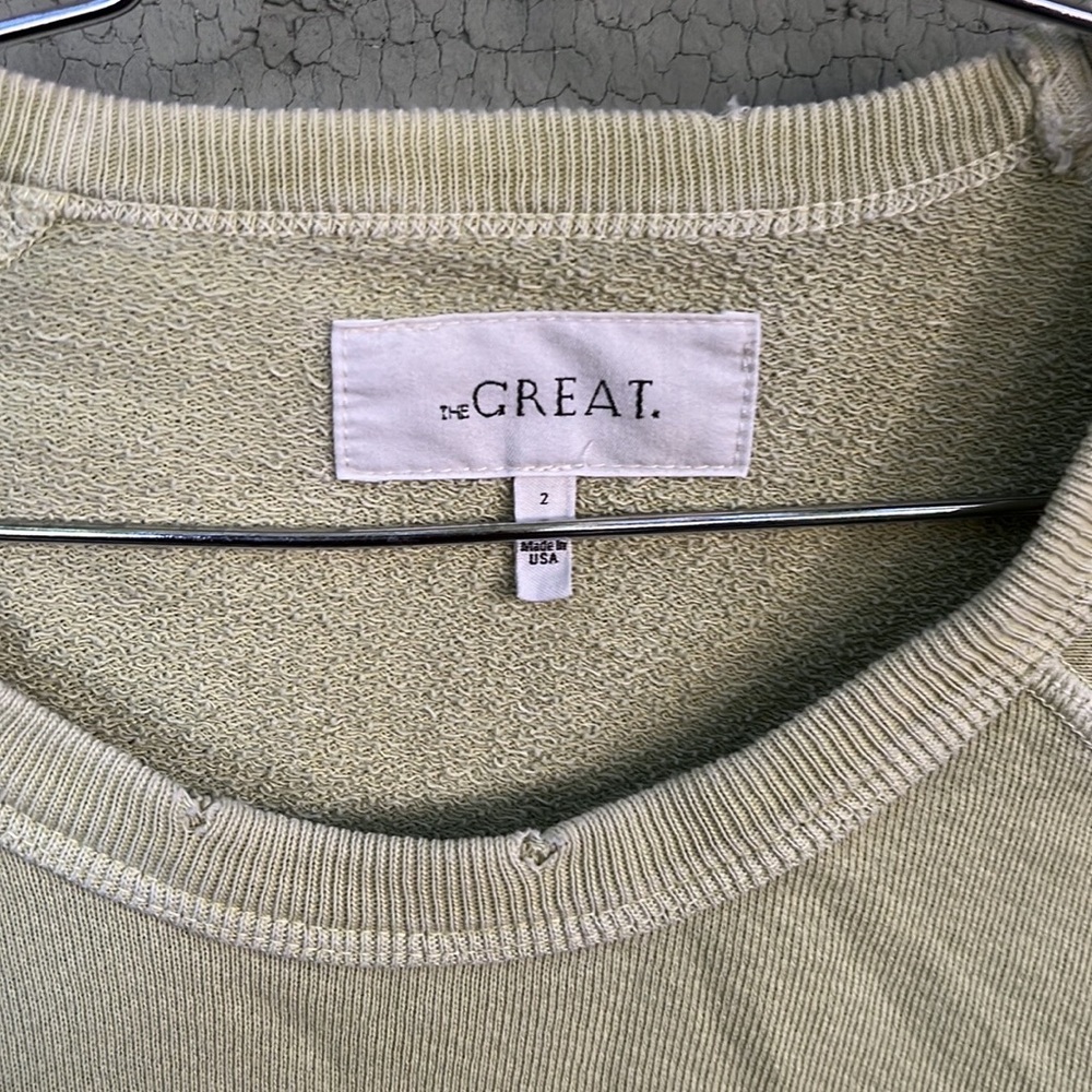 The Great Men's Olive Crewneck Sweater